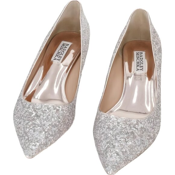 Badgley Mischka Madison II Champagne Glitter Pumps Women's US 8 - Picture 5 of 6